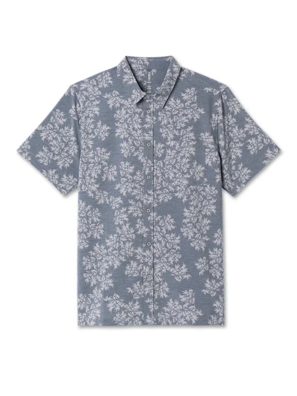 Vuori Men’s Short Sleeve Bridge Button Down in Shiitake Vista Size Medium Casual